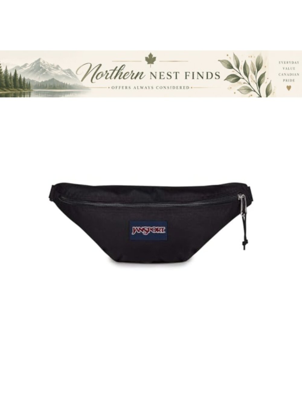 Unisex Waistpack Travel Cosmetic Case Zippered Adjustable Belt Compact